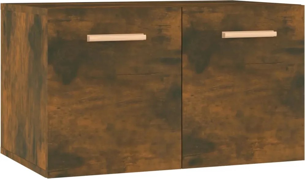 vidaXL füstös tölgy színű szerelt fa faliszekrény 60 x 36,5 x 35 cm