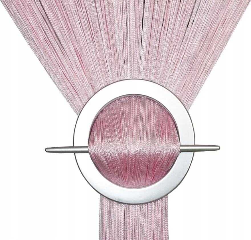 Függöny Spagetti Spagetti Függöny sima 300x250 magasság rózsaszín világos