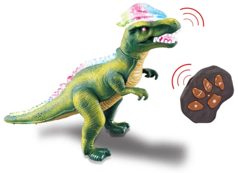 45 Cm Nagy Rc Távirányítós T-Rex Dinoszaurusz Világít Élethű hangot Ad Gyalogol Táncol