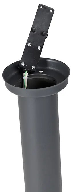 Antracit szürke oszloplámpa 80 cm IP44 opál - Rox