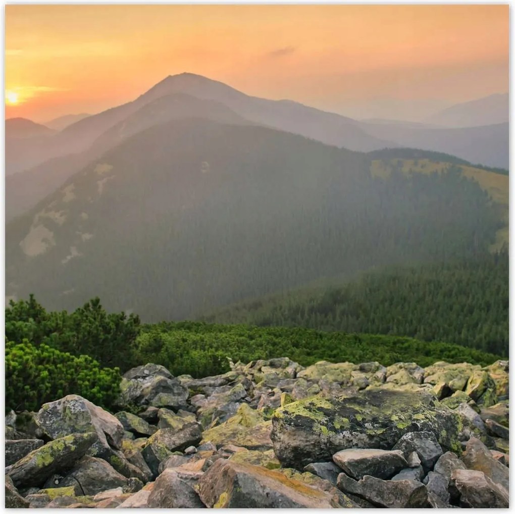 Poszterek 30x30 Hegyi táj Tájkép