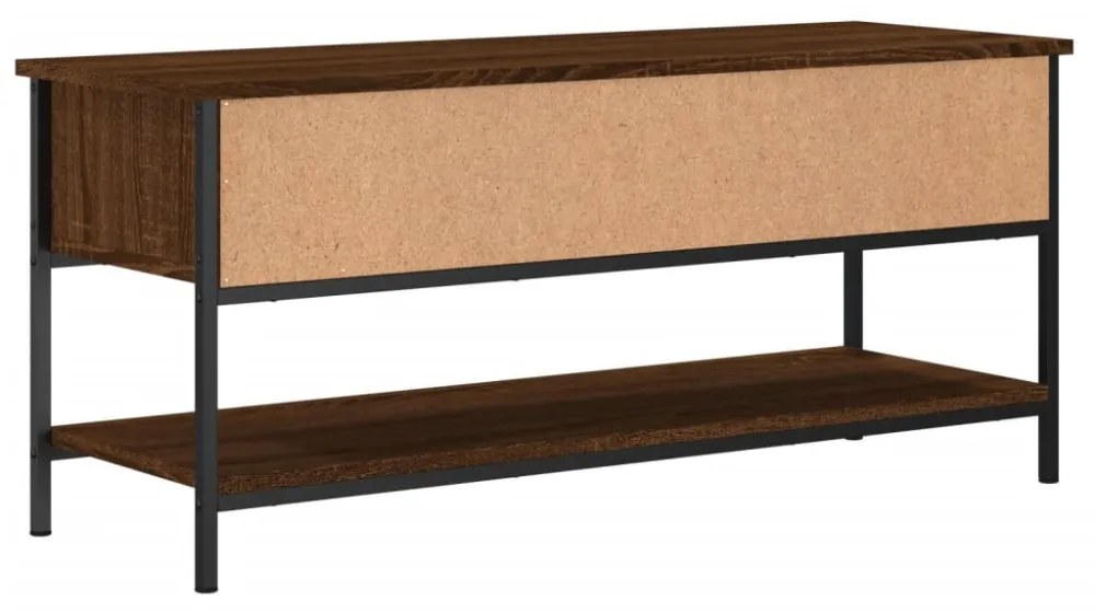 barna tölgy színű szerelt fa TV-szekrény 100 x 35 x 45 cm