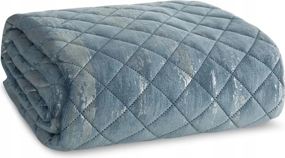 Dekoratív ágytakaró Blink 170x210 kék-ezüst steppelt