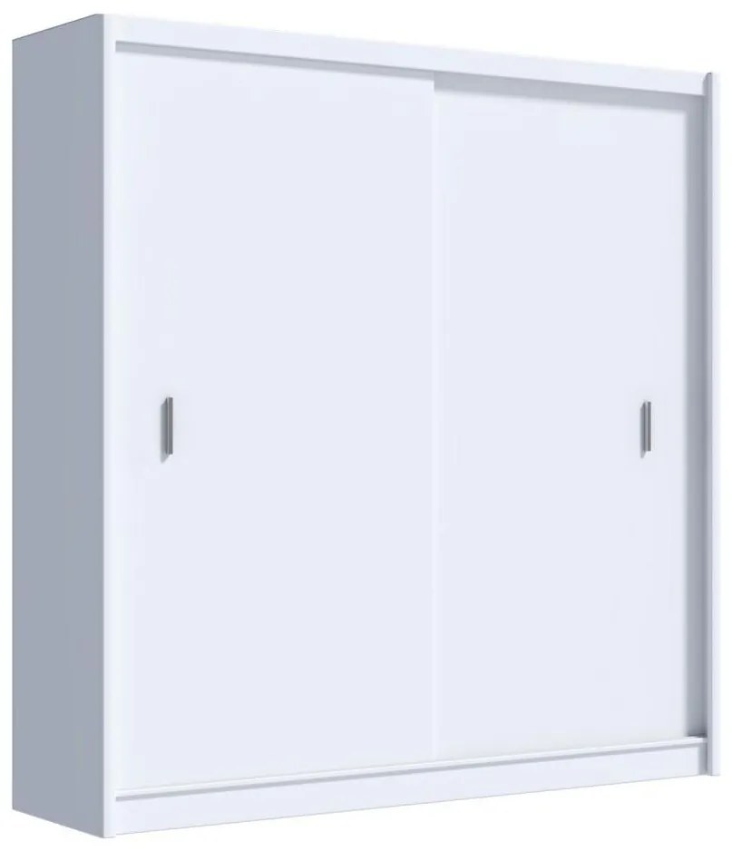 SAPHIRA tolóajtós gardrób 203x215 cm, fehér