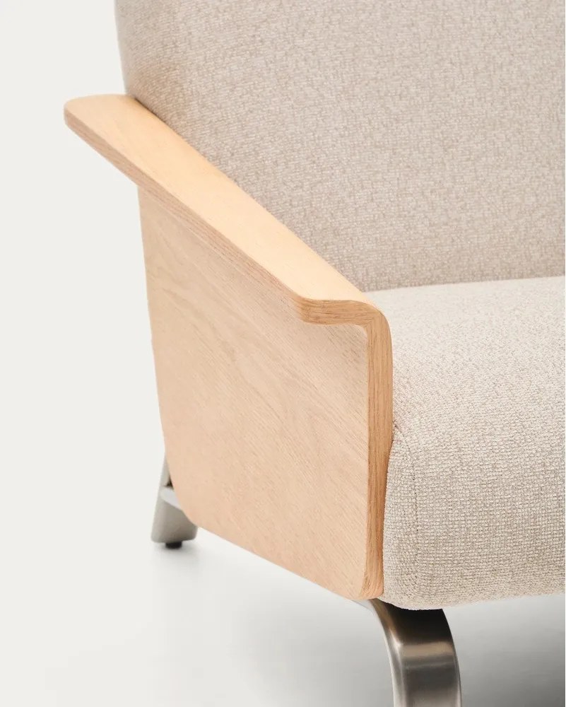 Bézs zsenília kanapé 165 cm Amsen – Kave Home