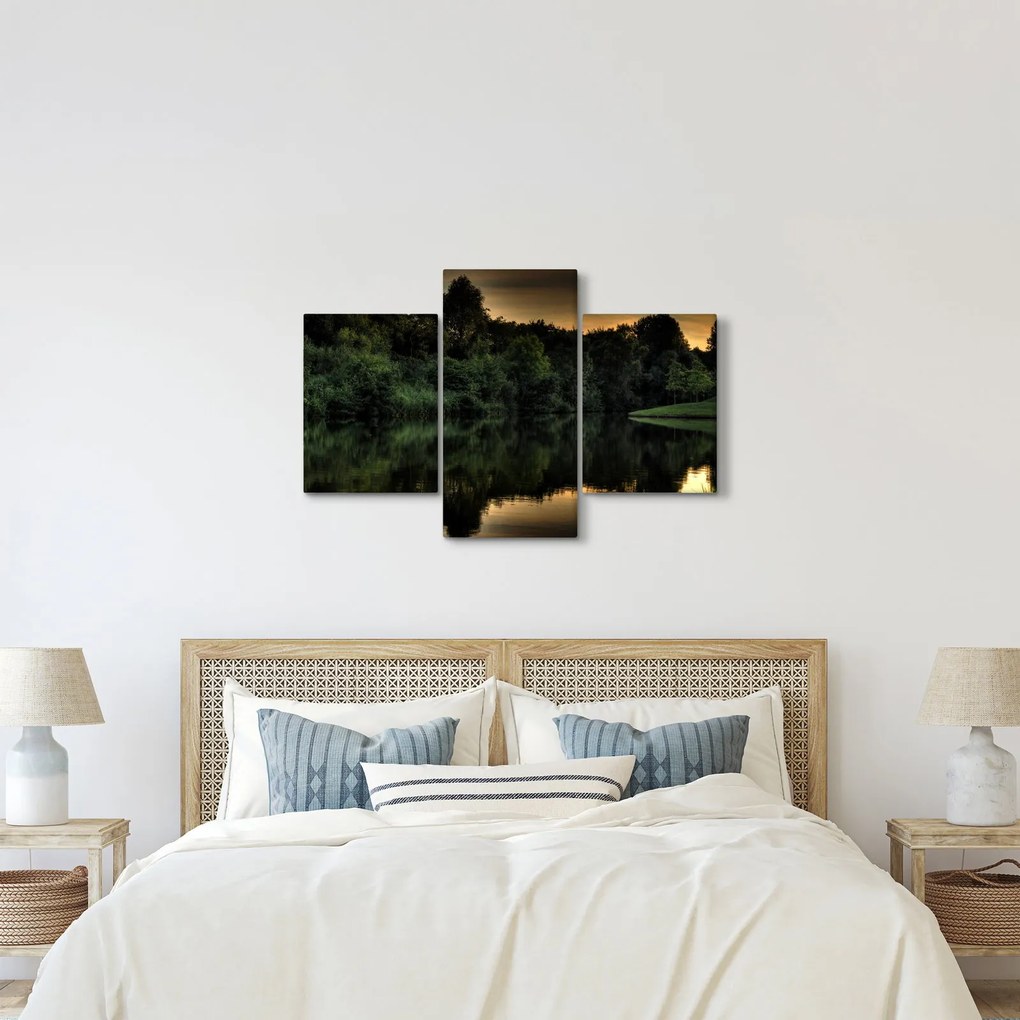 A tó képe az erdő mellett (90x60 cm)