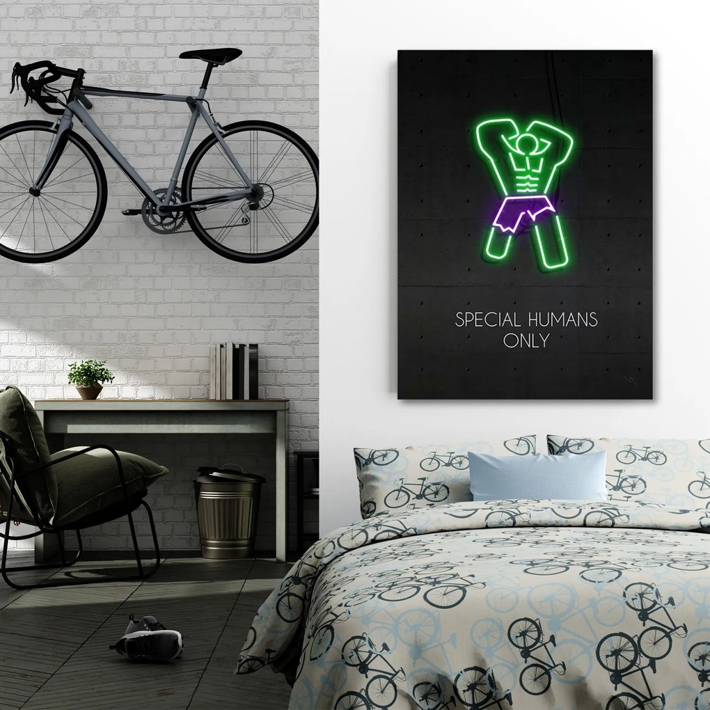 Gario Vászonkép Neon Hulk - Rubiant Méret: 60 x 90 cm
