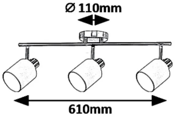 Rabalux 5011 - Spotlámpa NATINA 3xE14/25W/230V