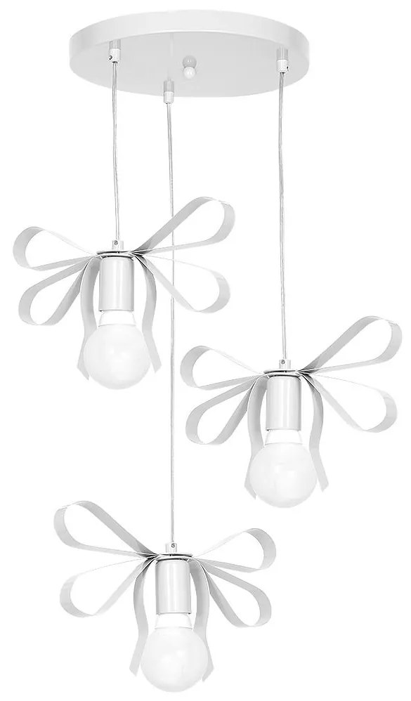 Milagro Gyerek csillár NELA 3xE27/60W/230V fehér DE7899