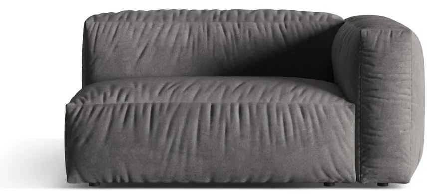 Szürke bársony kanapé modul (jobb oldali) Martina – Micadoni