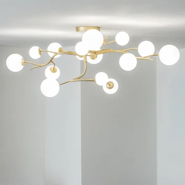 Brilagi - LED Felületre szerelhető csillár MISTEL 15xG9/3W/230V arany/fehér