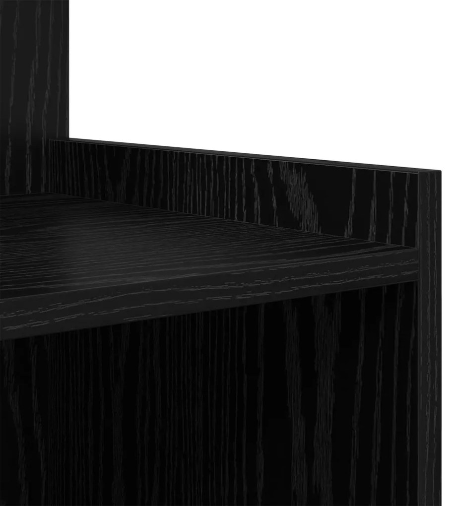 Éjjeliszekrény 2 pcs Musta tammi 40 x 35 x 60 cm Faanyag