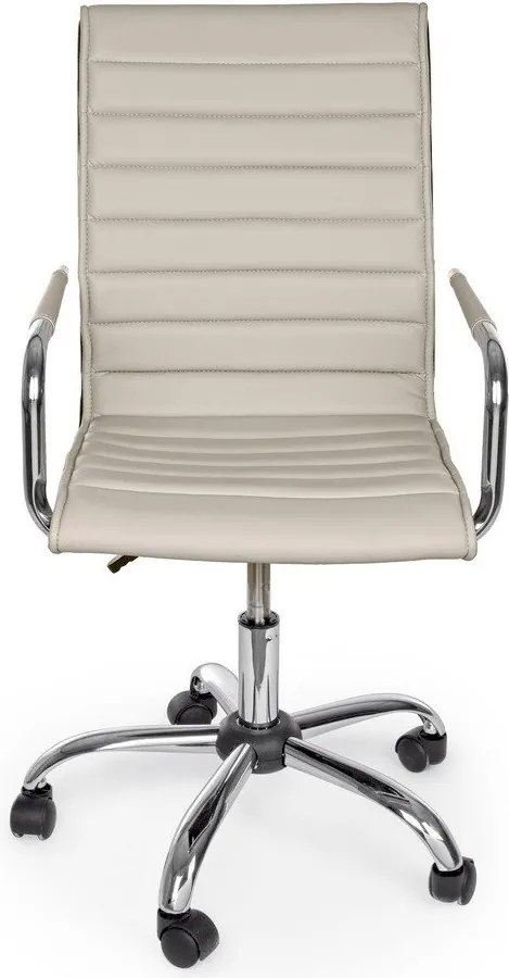 Szürkésbarna bőrutánzat irodai szék Perth – Yes Everyday