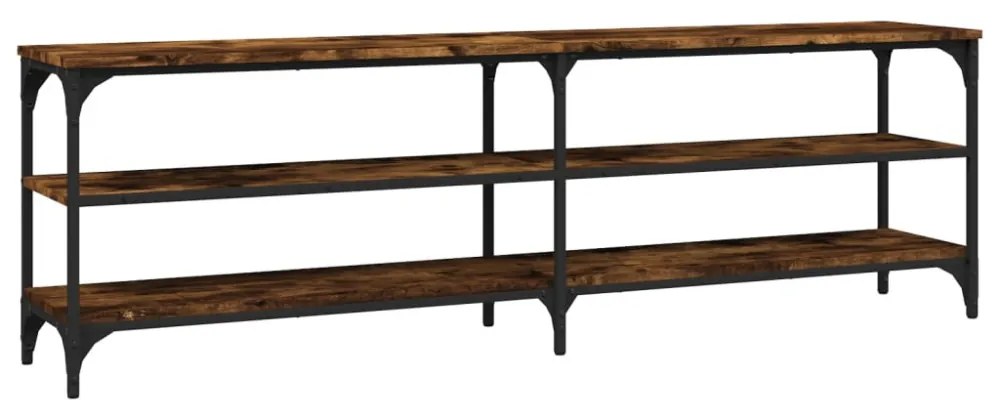 füstös tölgy színű szerelt fa TV-szekrény 160x30x50 cm