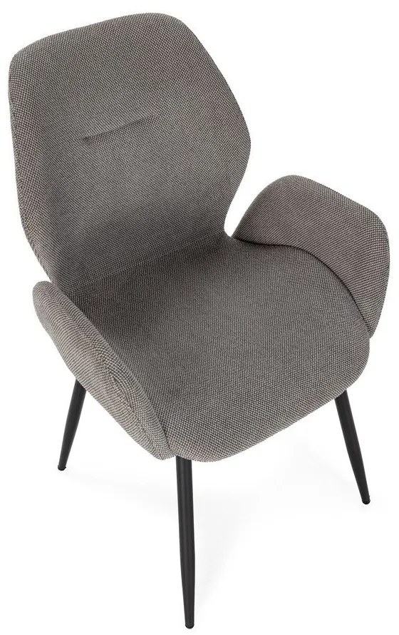 Szürke kárpitozott étkezőfotel szett 2 db-os Ansu – Marckeric