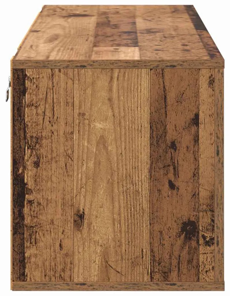 Cipőszekrény polcokkal ajtóval Régi fa 100 x 35 x 38 cm Faanyag