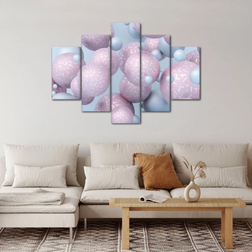 Absztrakt kép - Pasztell gömbök (150x105 cm)