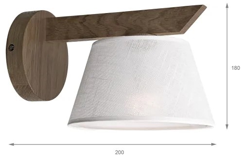 Brilagi - LED fali lámpa ANTHONY 1xE14/40W/230V diófa/fehér