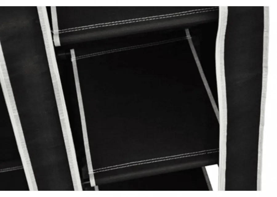 fekete összecsukható ruhásszekrény 110 x 45 x 175 cm