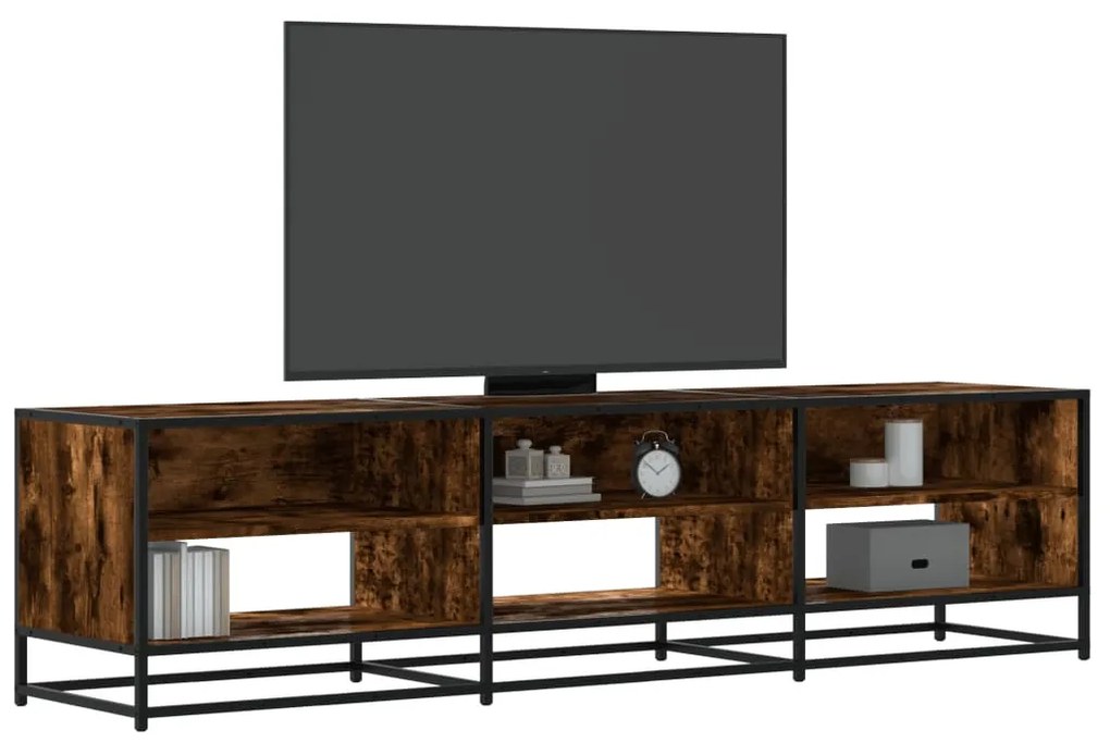 füstös tölgy színű szerelt fa TV-szekrény 180 x 40 x 46 cm