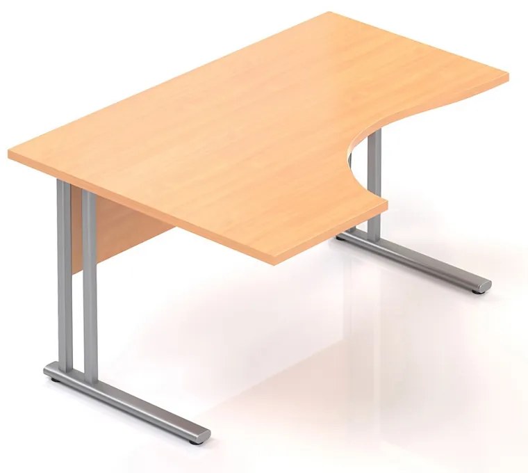 Visio ergonomikus asztal 140 x 100 cm, bal, bükkfa