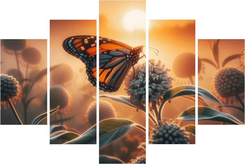 Kép – Pillangó a lenyugvó napban (150x105 cm)