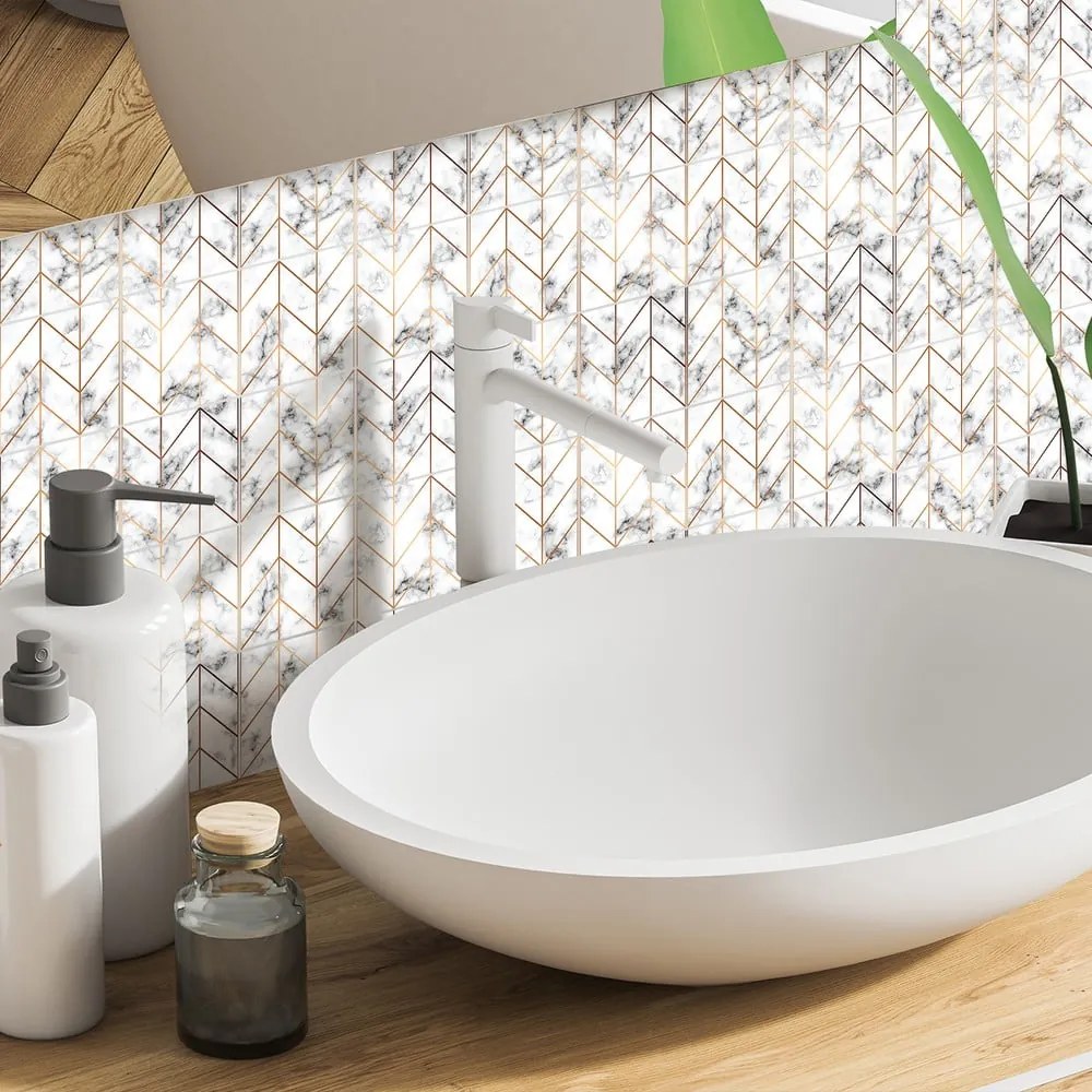 Matrica szett csempére 9 db-os 10x10 cm Marble – Ambiance