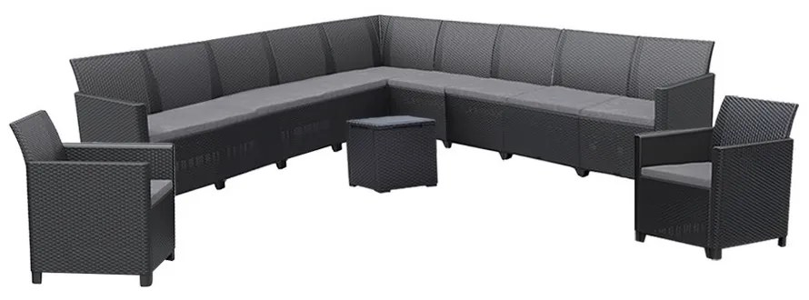 Claire IV 11 személyes kerti bútor garnitúra vigo tárolós asztallal