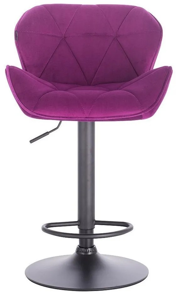 HR111W Fukszia modern velúr szék fekete lábbal