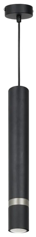 Csillár zsinóron JOKER 1xGU10/25W/230V fekete/matt króm