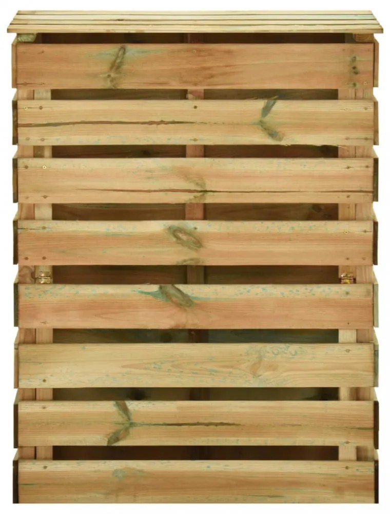 3 db lécezett impregnált fenyőfa kerti komposztáló 80x50x100 cm