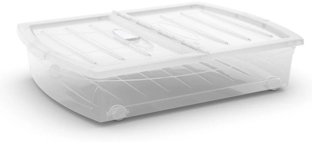 KIS Tárolódoboz SPINNING BOX XL 56l, átlátszó fedéllel