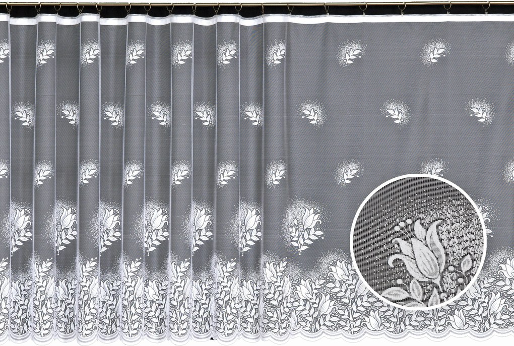 Mg Függöny jacquard Z018 Fehér 300X160 szalaggal