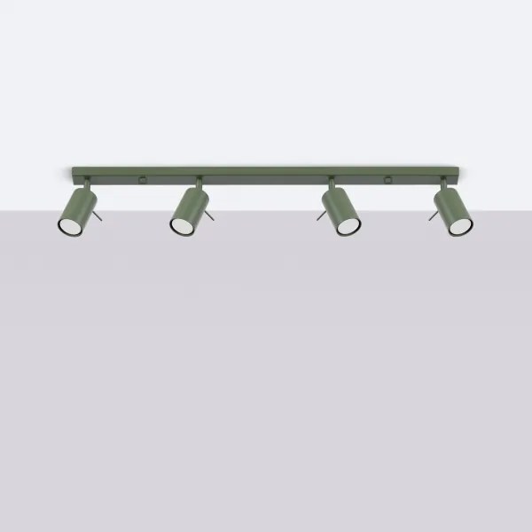 Sollux SL.1504 - Spotlámpa RING 4xGU10/10W/230V zöld