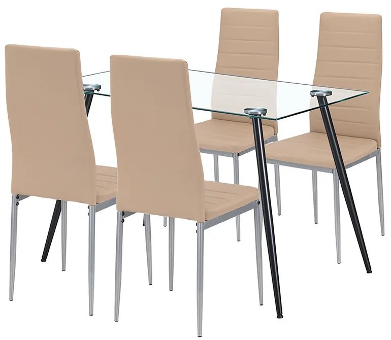 Nash 4+1 étkező garnitúra bézs-szürke