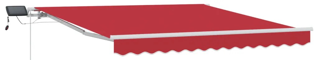 Kézi Behúzható Napellenző LED-del Piros 300x250 cm