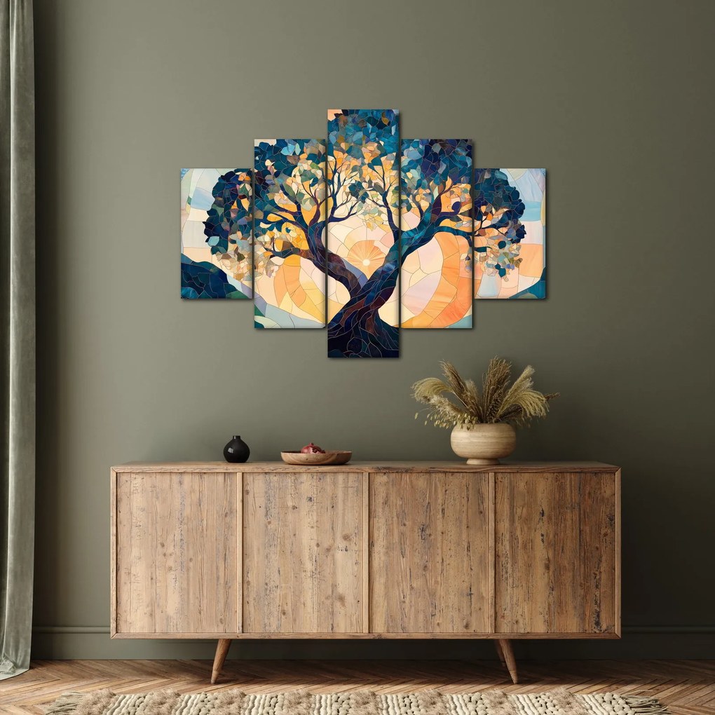 Kép – Mozaik – nap és fa II. (150x105 cm)