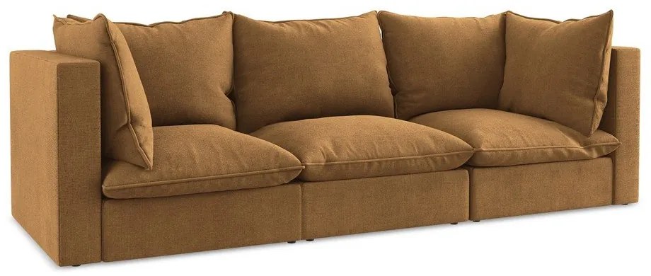 Terrakotta színű kanapé 255 cm Manao – Makamii