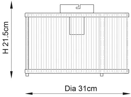 Endon 106265 - Mennyezeti lámpa RIDGETON 1xE27/10W/230V sárgaréz