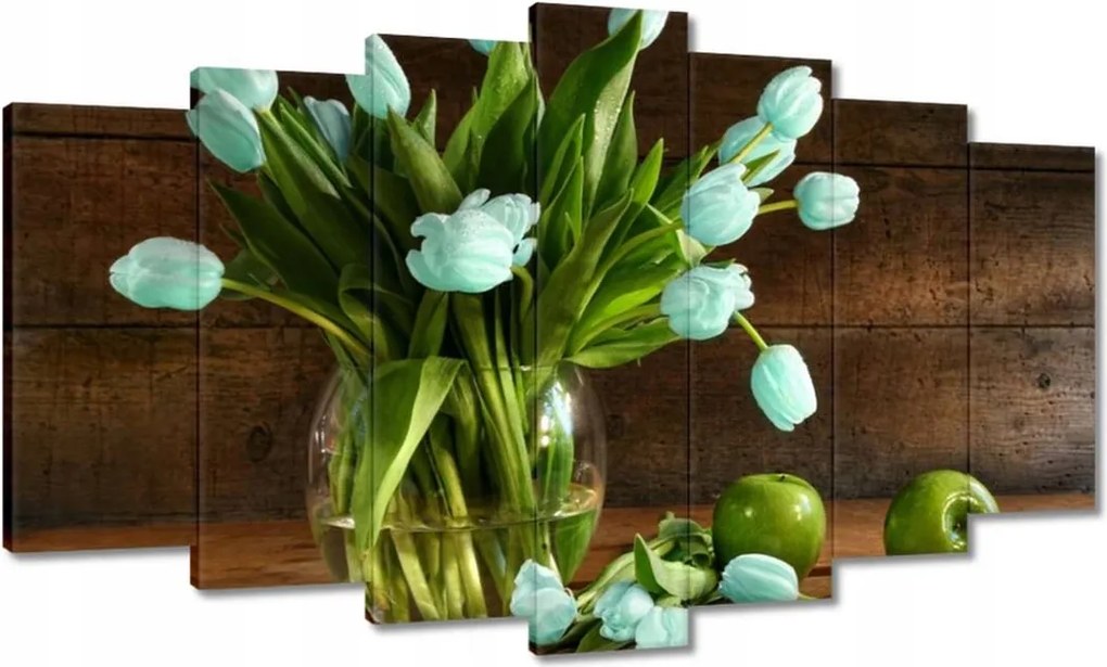 Vászonkép 140x80 Menta tulipánok