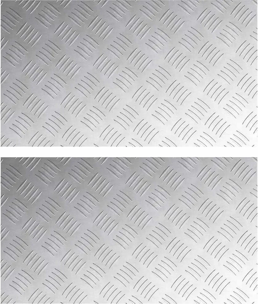 vidaXL Lépcsőfok Négyszögletes 2 pcs Ezüst 70 x 40 cm Alumínium