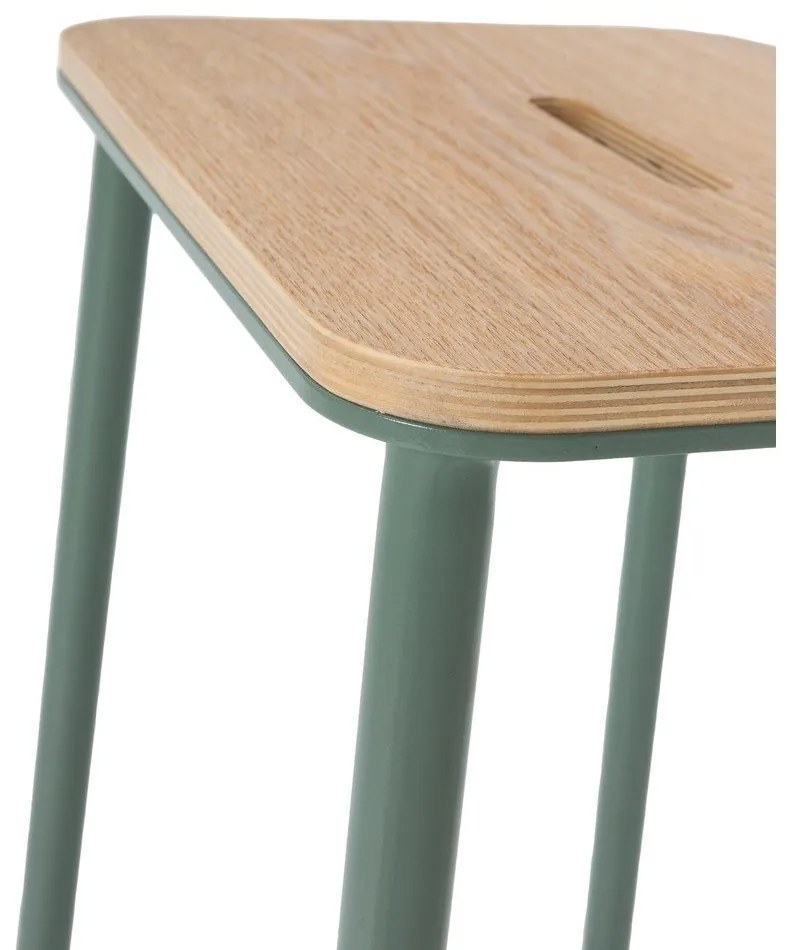 Zöld bárszék szett 2 db-os (ülésmagasság 65 cm) Abba – Marckeric