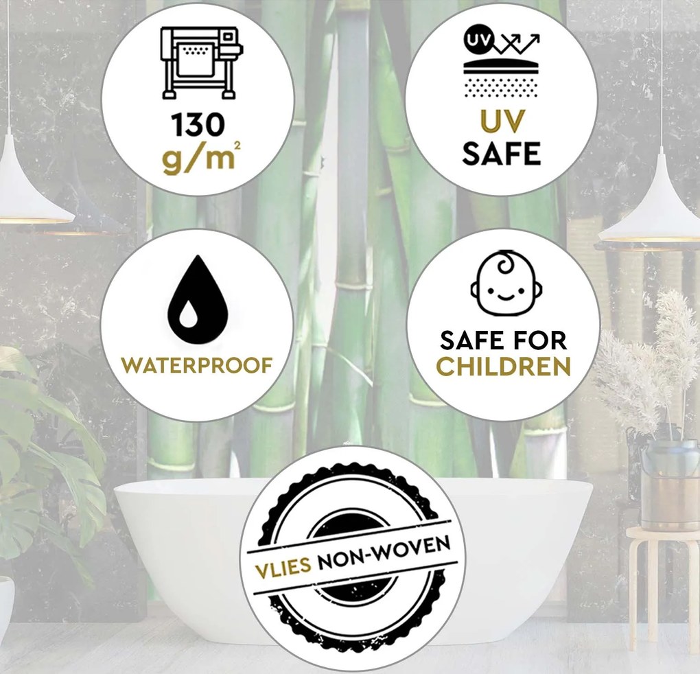 Gario Fotótapéta Zöld bambuszok Anyag: Vlies, Méret: 150 x 210 cm