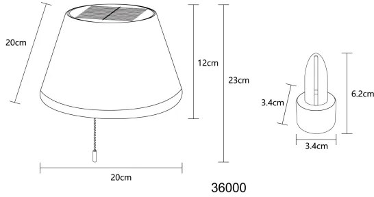 Globo 36000 - LED Napelemes palack lámpabúra 10xLED/1,5W/3V IP44