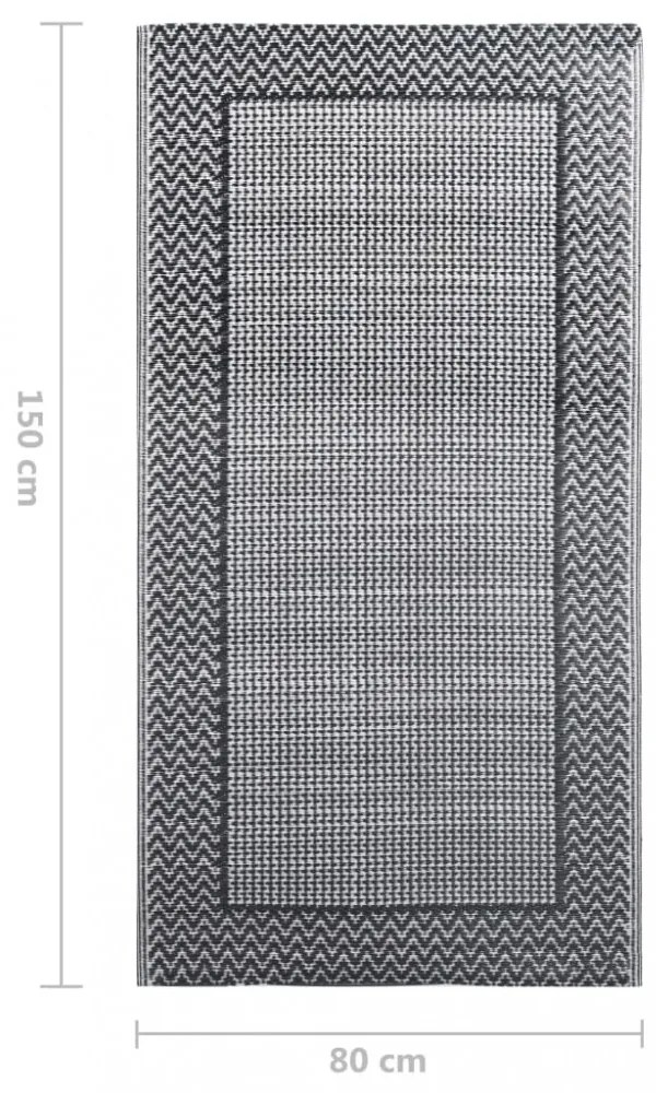 szürke PP kültéri szőnyeg 80 x 150 cm