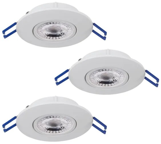 Eglo 75763 - KÉSZLET 3x LED Beépíthető lámpa ZUJAR LED/3,4W/230V fehér