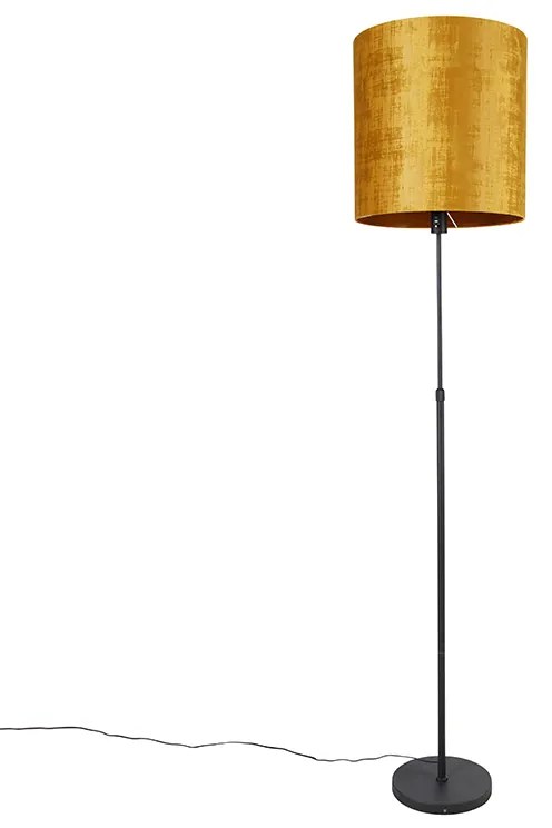 Állólámpa fekete aranyszínű árnyékolóval, 40 cm állítható - Parte