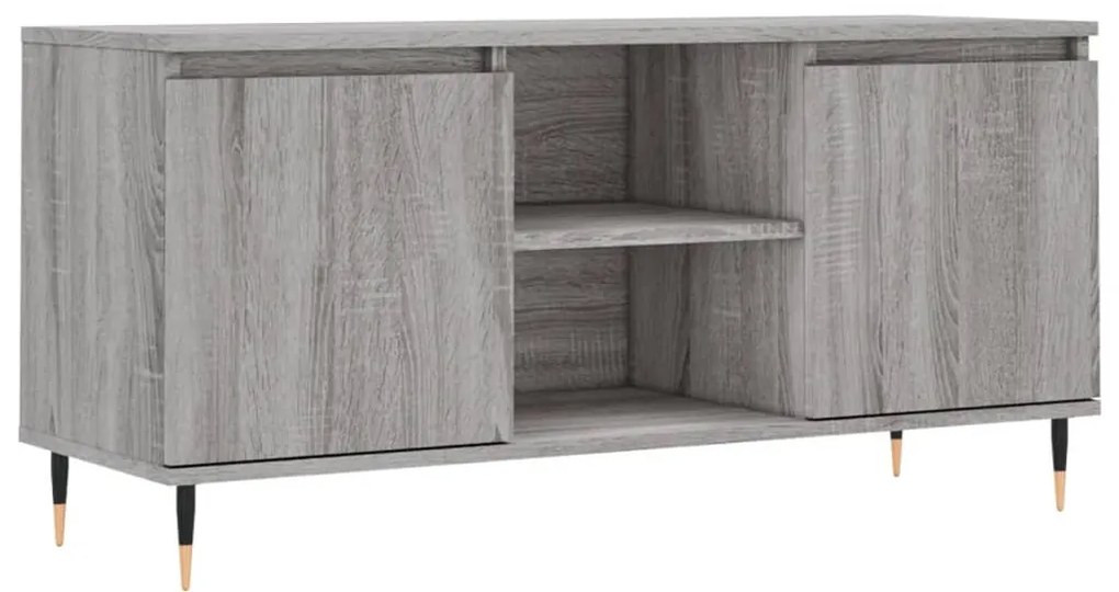 szürke sonoma színű szerelt fa TV-szekrény 104x35x50 cm