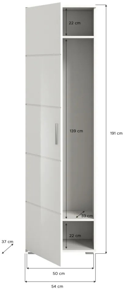 Prego 1 ajtós előszoba szekrény