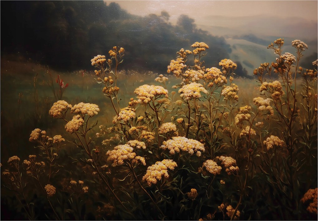 Fotótapéta Mezei Virágok Vintage Hálószoba Nappali Tapéta Flizelina 200x140